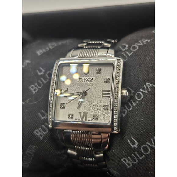 Accutron by Bulova 63R103 Masella Diamond Silver Band Women\'s Watch $950 main image 6